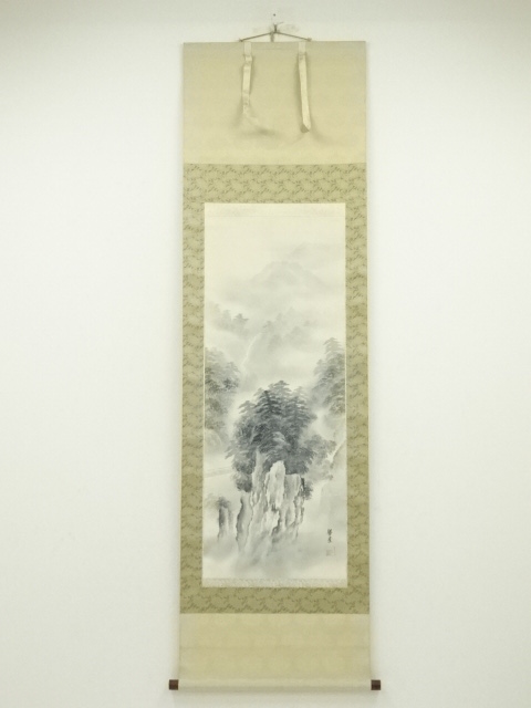 JAPANESE HANGING SCROLL / HAND PAINTED / LANDSCAPE